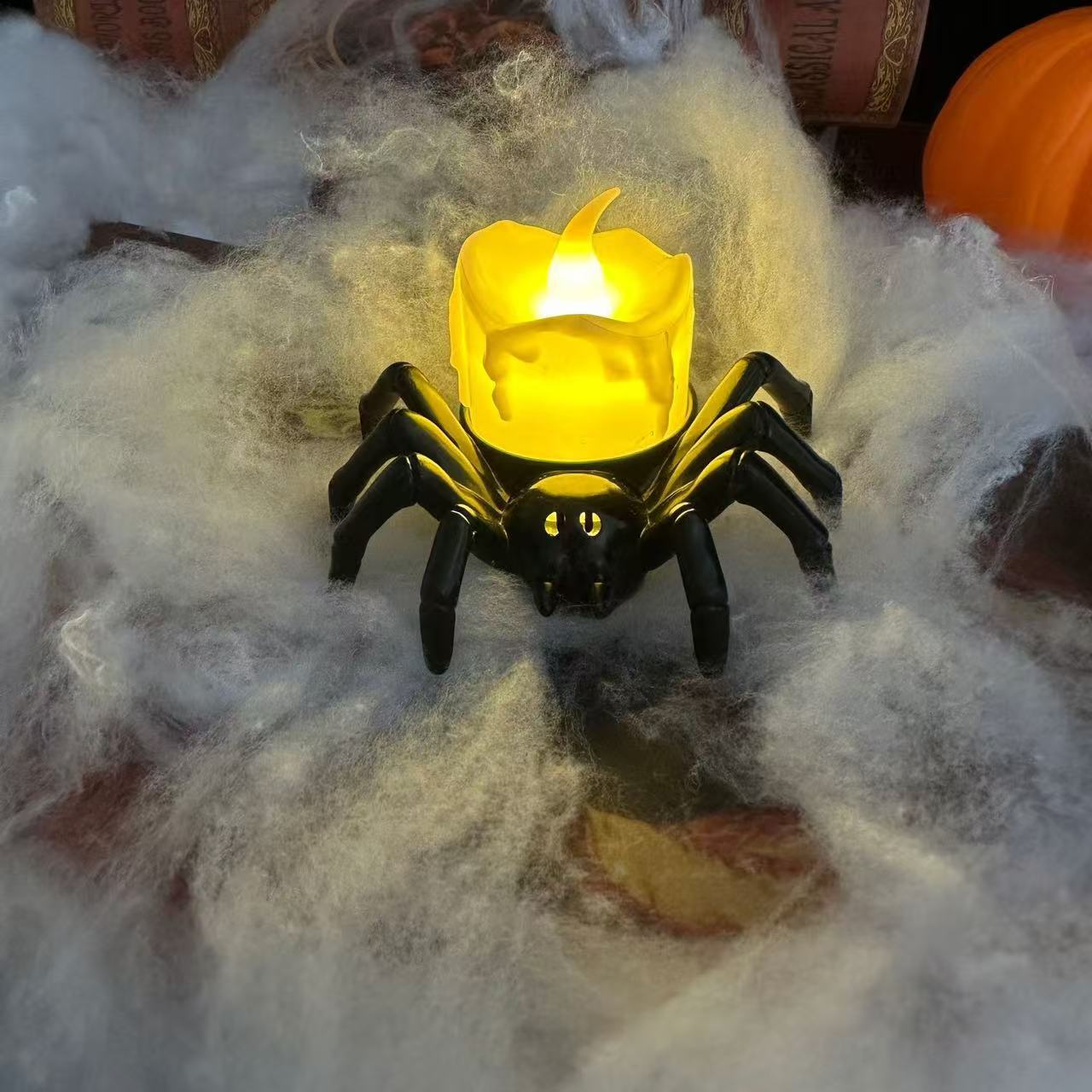 ⏰LAST DAY SALE 50% OFF💥Halloween LED Pumpkin Lamp with Creepy Spider
