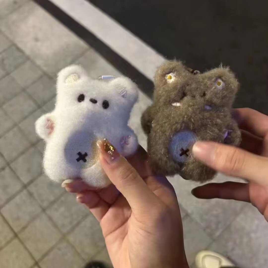 (🔥Last Day Promotion 50% OFF)Handmade-Chirping Bear Keychain Finished Product: Cute Chirping Bear Toy, Perfect Couple Gift
