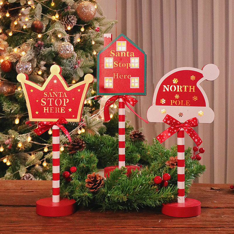 🔥Hot Sale 49% OFF🔥-Christmas street sign STOP decorative lights