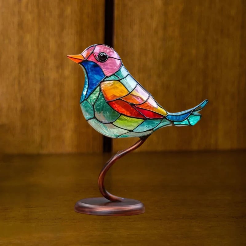 🔥Last Day 50% OFF🎉Birds on Branches Stained Glass Ornaments