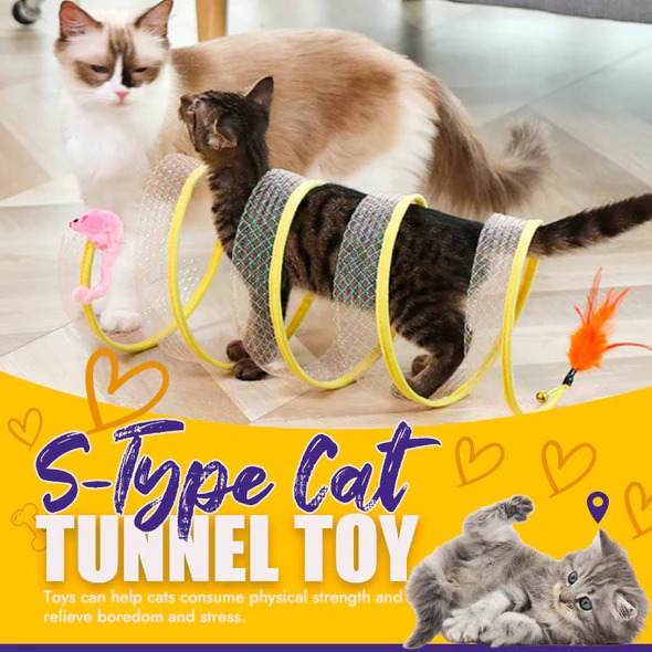 Last Day Sale--S-Type Cat Tunnel Toy-Limited stock⏰