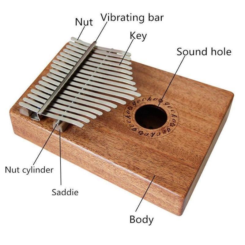 17 Keys Handcrafted Kalimba Instrument African Finger Thumb Piano