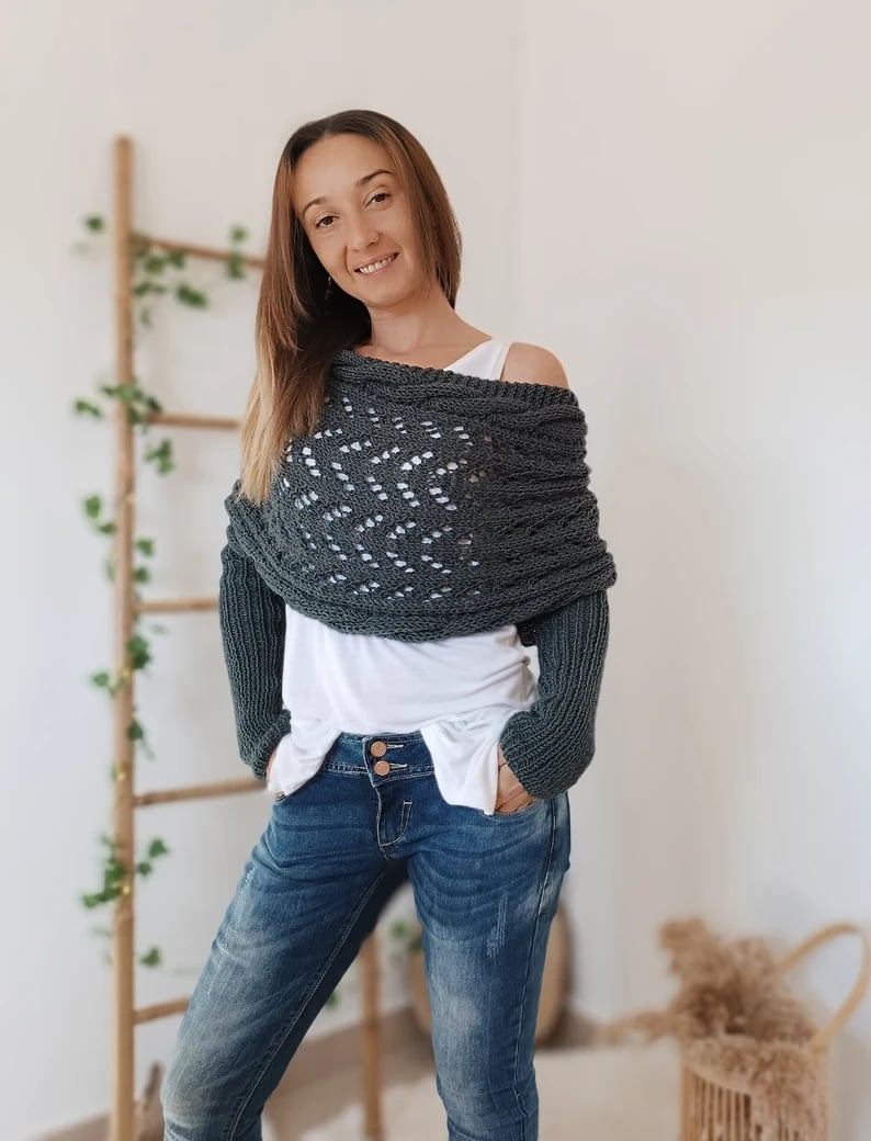 🔥Last Day Promotion 60% OFF🔥Knitted Wrap Shrugs⚡Buy 2 Free Shipping