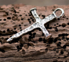 ✝️100% Handmade Silver Rustic Nail Cross (𝐂𝐡𝐚𝐝 𝐒𝐦𝐢𝐭𝐡 𝐇𝐚𝐧𝐝𝐦𝐚𝐝𝐞®)