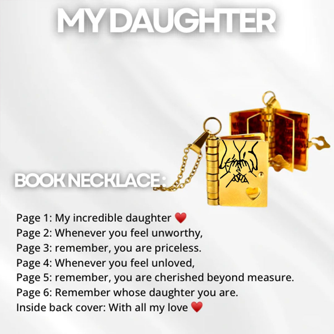 ⏰LAST DAY SALE 50% OFF - For Daughter - My Incredible Daughter Book Necklace