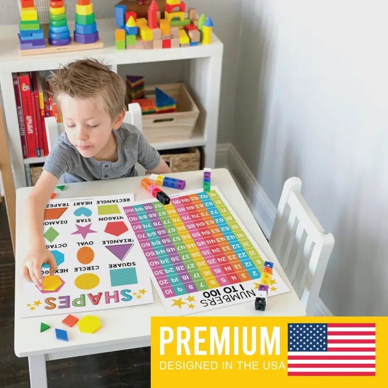 16-Pack Vibrant Educational Posters for Classroom & Homeschool