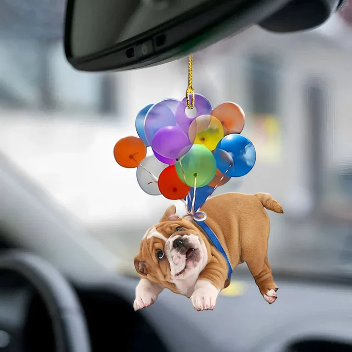 💥Christmas Sale 50% Off-Dog Car Charm with Balloons🐶🎈