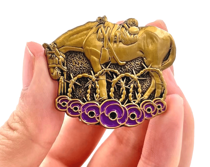 Limited Edition - War Horse Purple Poppy Remembered Brooch