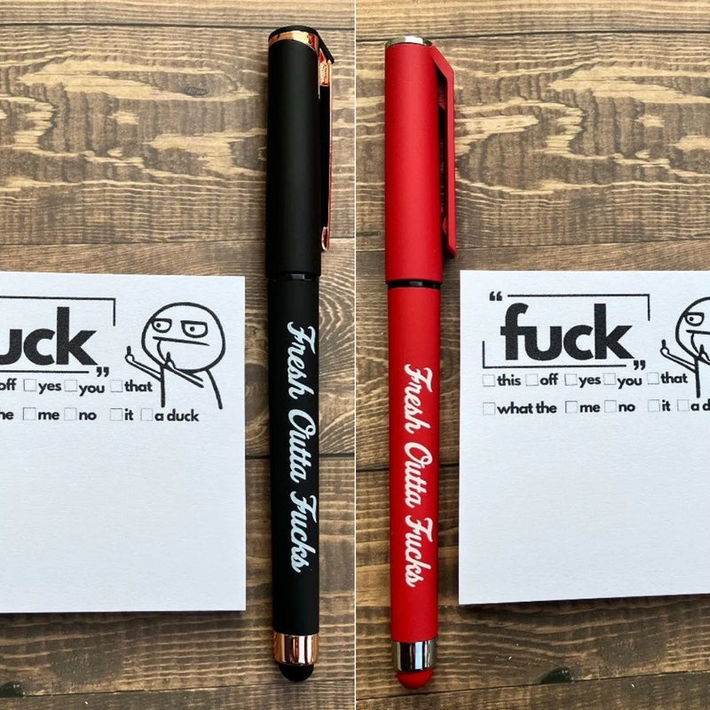 🌲Early Christmas Sale 50% Off🌲💝 Fresh Outta Fucks Pad and Pen