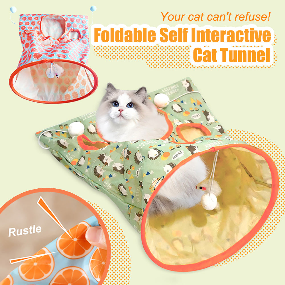 Squeaky Self Interactive Cat Tunnel Bag