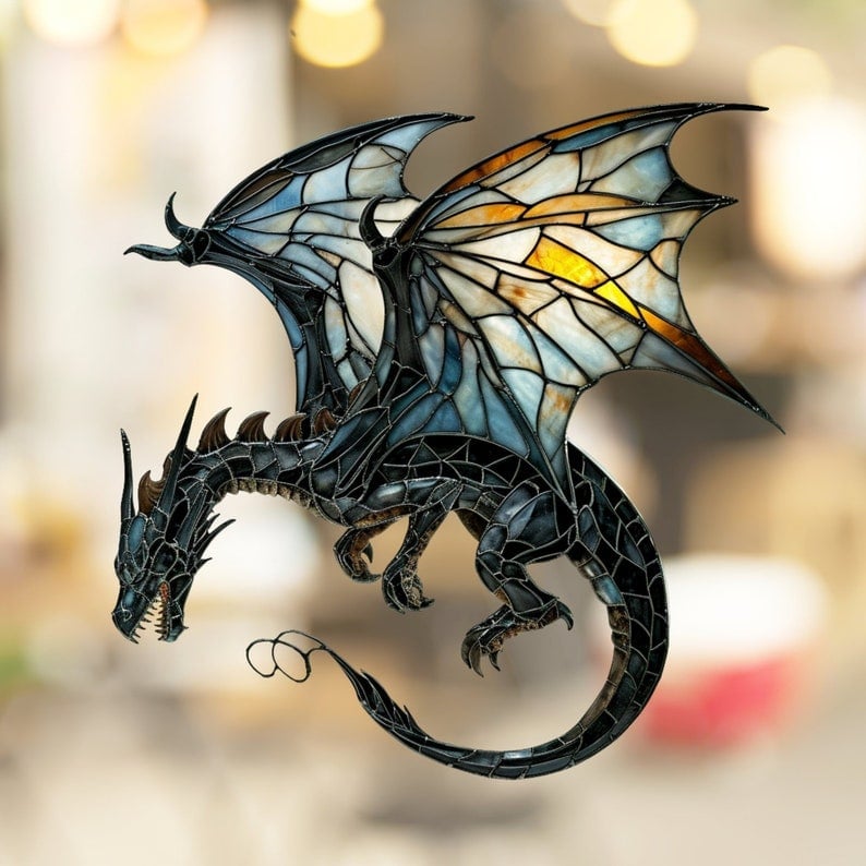 🎄Christmas Gift 50% Off--Acrylic Colorful Dragon Suncatcher Ornament