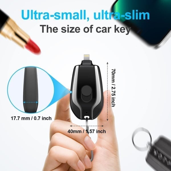 (⏰NEW YEAR HOT SALE - 49% OFF)-🎁Keychain Portable Charger for iPhone or Type-c🎁