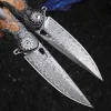 Handmade Damascus Folding Knife | For Men & Women | Camping & Travel
