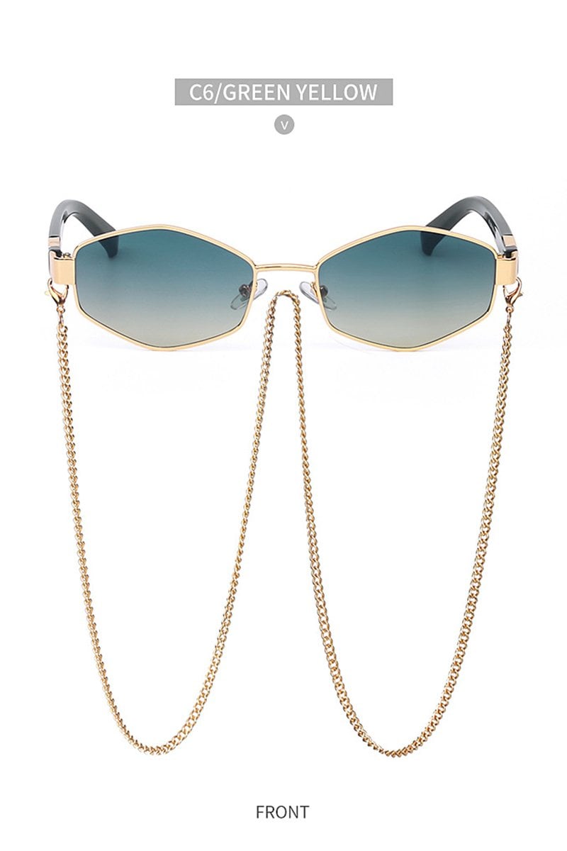 Women's Fashion Chain Irregular Sunglasses