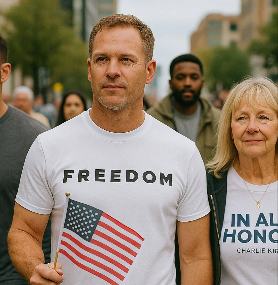 🙏FREEDOM T-Shirt / In All Honor – Charlie Kirk (1993–2025)