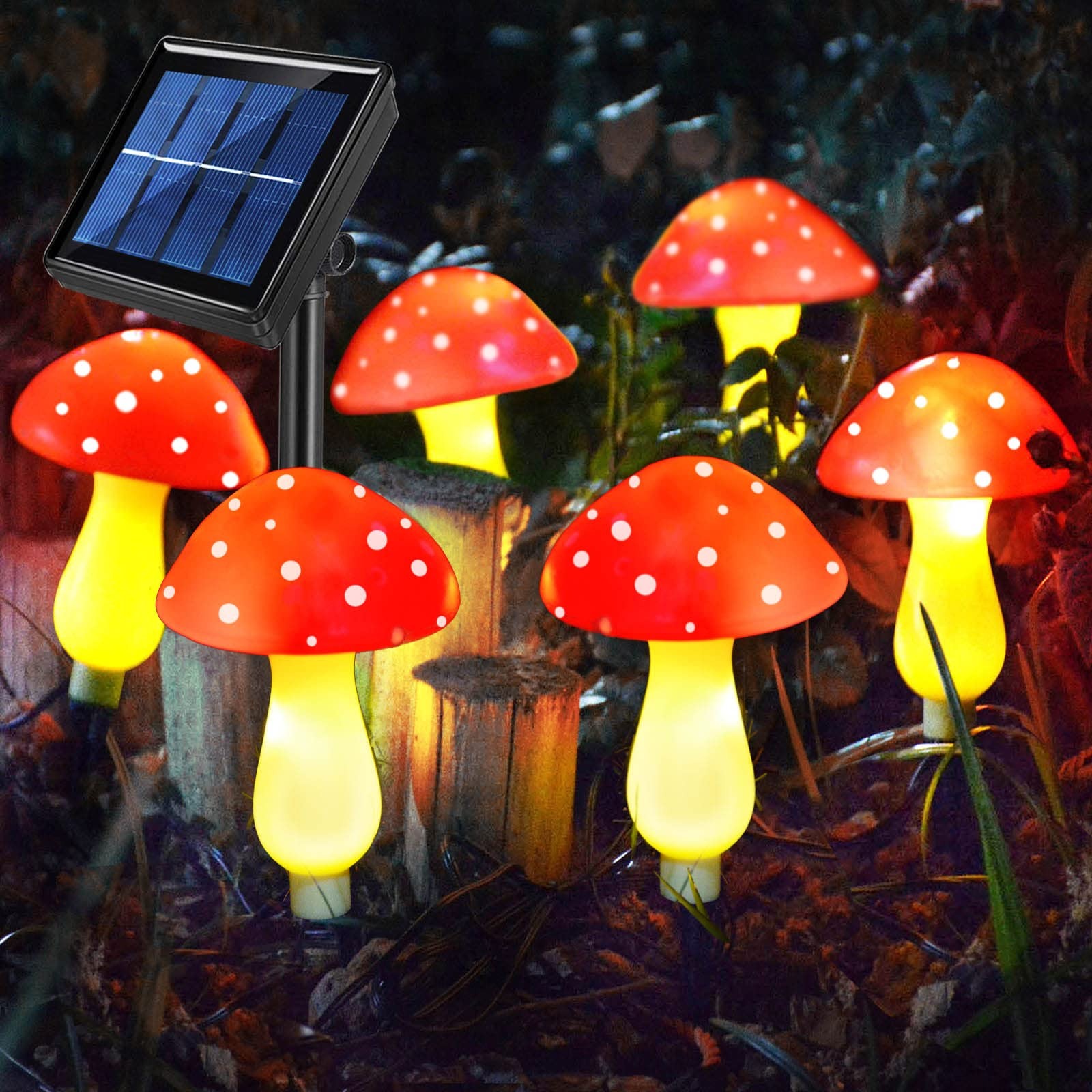🔥Last Day 50% OFF - Rainproof mushroom solar lamp: garden decoration