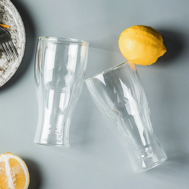 Inverted Bottle Beer Glass