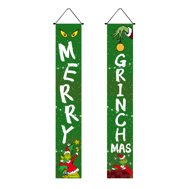 🎄Early Christmas Sale🎁-Green sully Grinch outdoor porch couplet