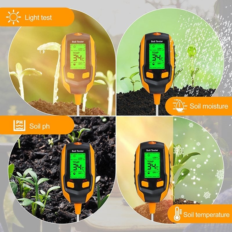 💥LAST DAY SALE 50% OFF💥4-in-1 Soil Moisture Meter Digital⚡BUY 2 FREE SHIPPING
