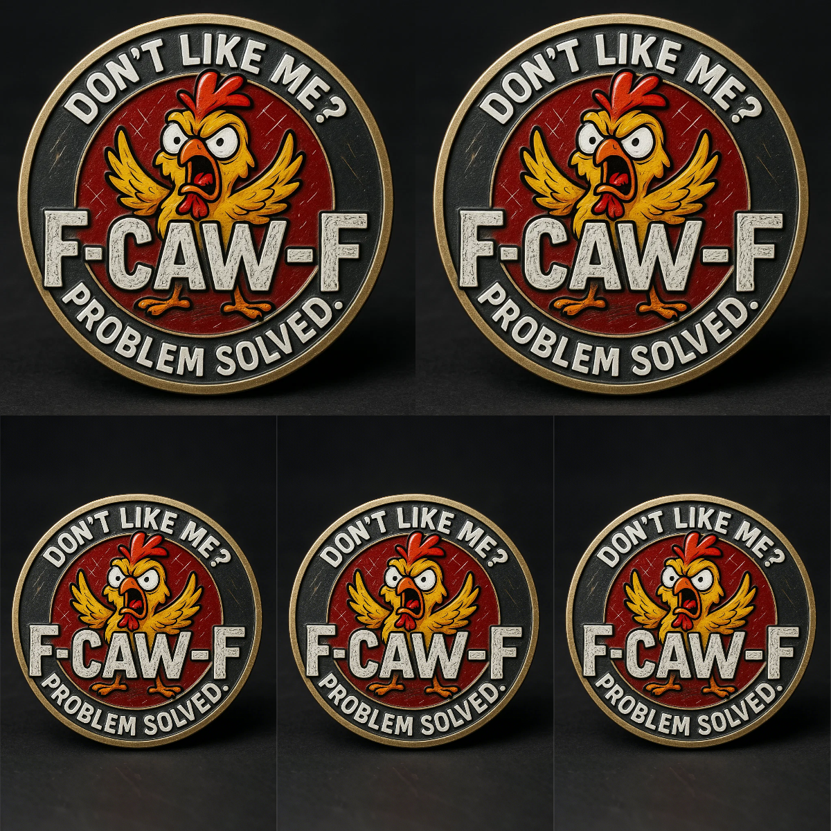 🐔 “No Clucks Given” Commemorative Coin – Fearless, Funny & Free! 😎