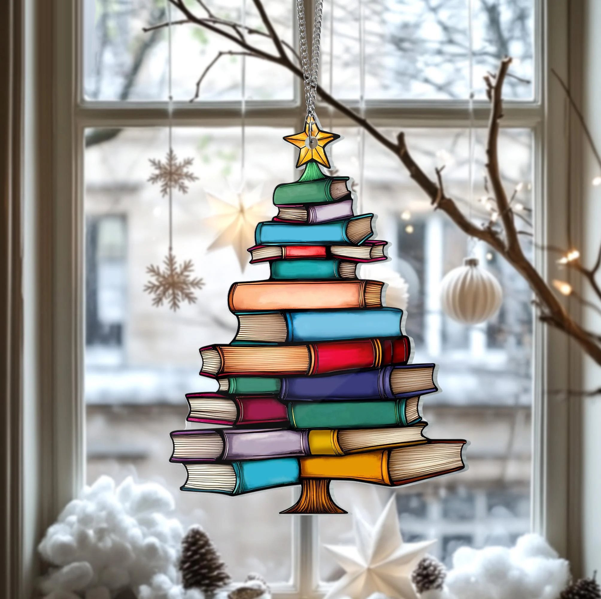 Last Day🔥𝐁𝐮𝐲 𝟐 𝐆𝐞𝐭 𝟐 𝐅𝐫𝐞𝐞📕Christmas Book Tree Ornament