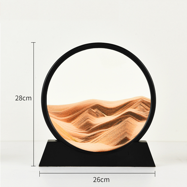 (NEW YEAR SALE - 50% OFF) Moving Sand Art Picture Round Glass 3D 7Inch