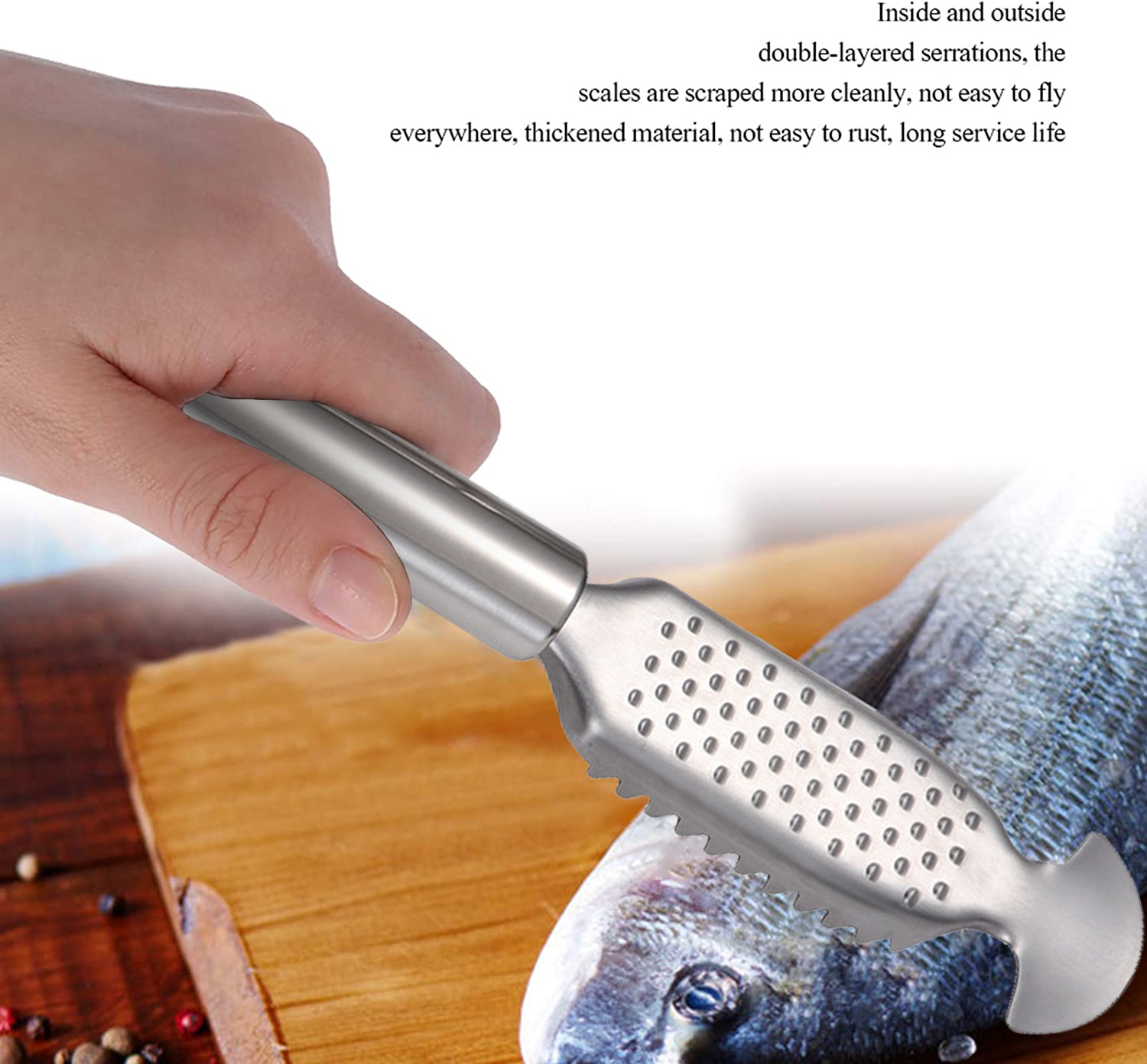 (🌲EARLY CHRISTMAS SALE - 49% OFF) Stainless Steel Fish Scaler, 🔥Buy More Save More