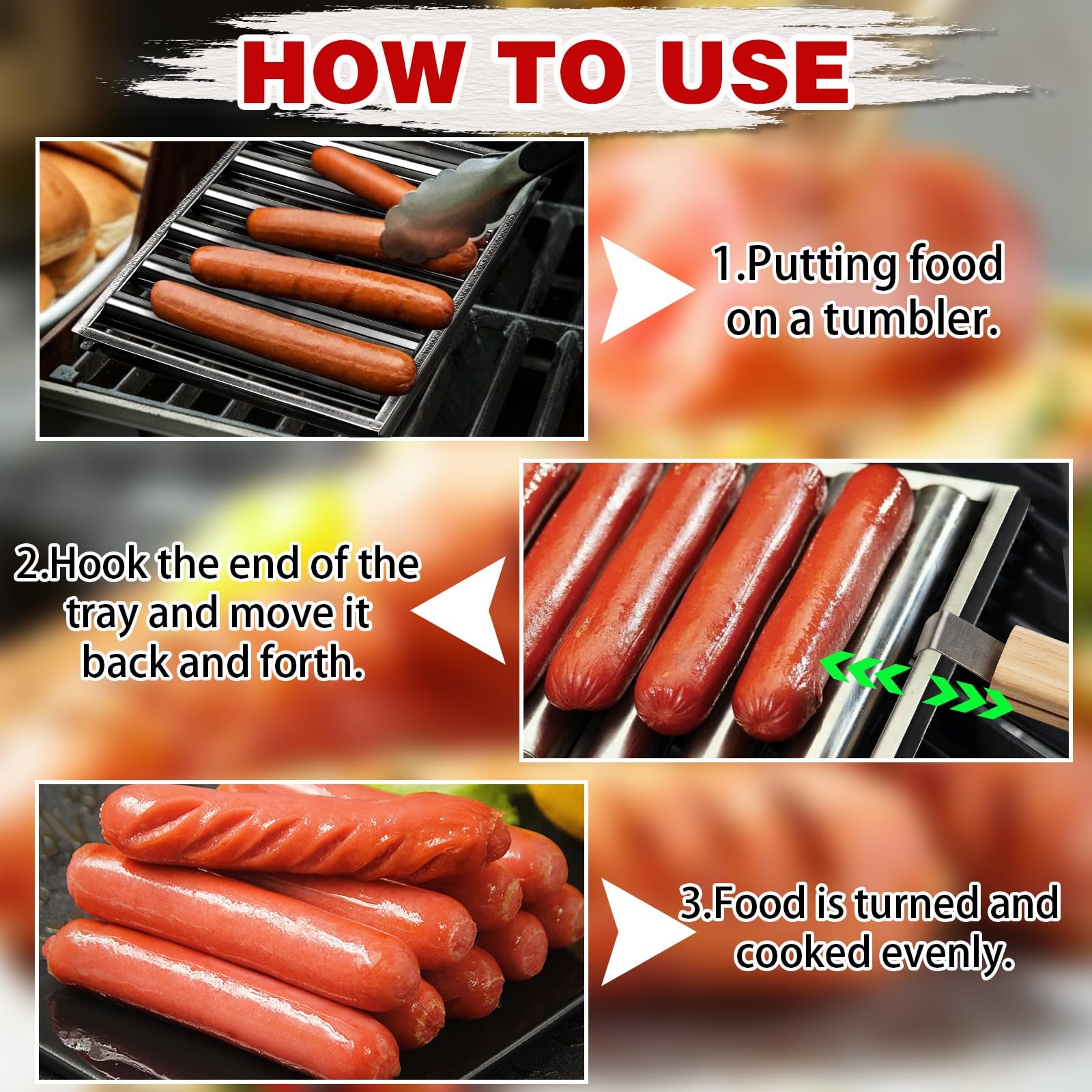 🎉LAST DAY -70%OFF - 🔥Hot Dog Roller Grill⚡Buy 2 Get Free Shipping