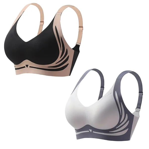 🎁Last Day 50% Off - Super gather bra | Wireless Push-up Bra👍No more sagging breasts