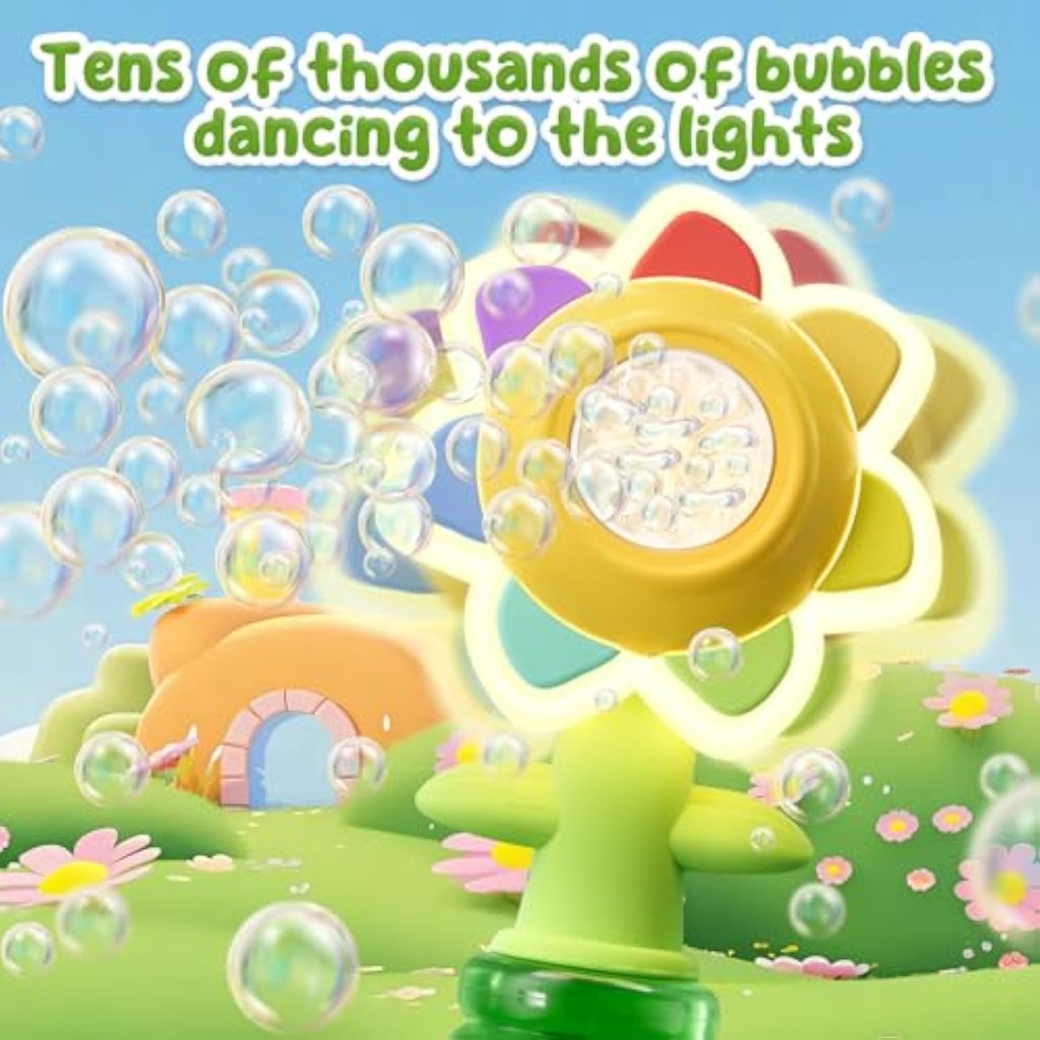 🎁TikTok Last Day Sale - 70% OFF🎉Car-mounted rechargeable fun swing dance sunflower bubble machine🌻✨
