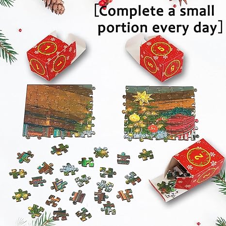 🔥Last Day Promotion 48% OFF-🎁-Christmas Advent Calendar Jigsaw Puzzle 1000pcs