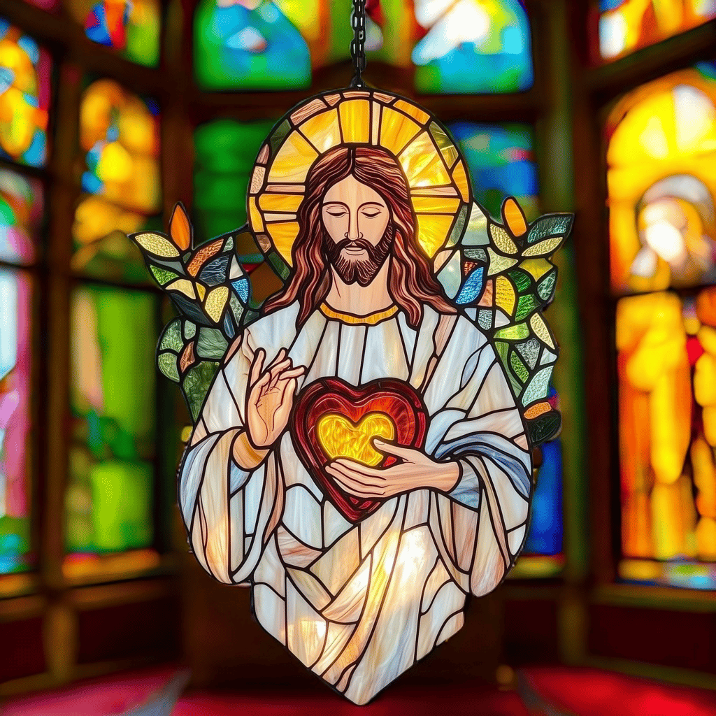 🙏Handmade Jesus Sun Catcher Collection -- Eternal Love