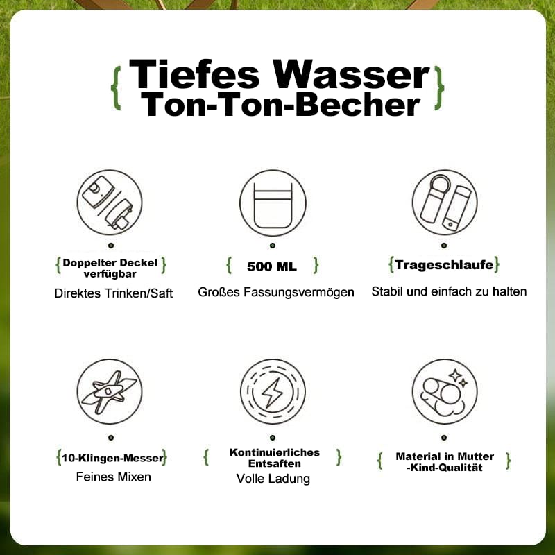 🔥Letzter Tag 50% RABATT -BPA-freier elektrischer Entsafter & Mixer (500 ml)