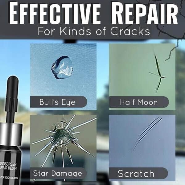 (Last Day Promotion - 49% OFF) Cracks Gone Glass Repair Kit (New Formula), BUY 3 GET 4 FREE & FREE SHIPPING