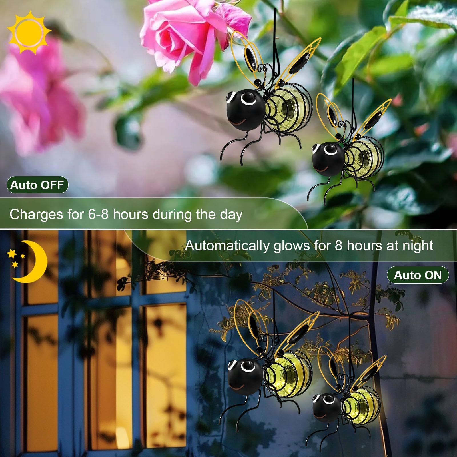 🎁TikTok Last Day Promotion -70% OFF🔥Solar Hanging Insect Simulation Light🐝