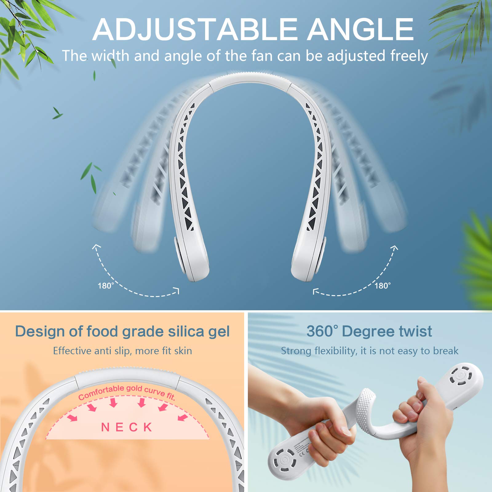 🔥(Last Day Promotion - 50% OFF)  2023 New Portable Neck Fan-BUY 2 FREE SHIPPING