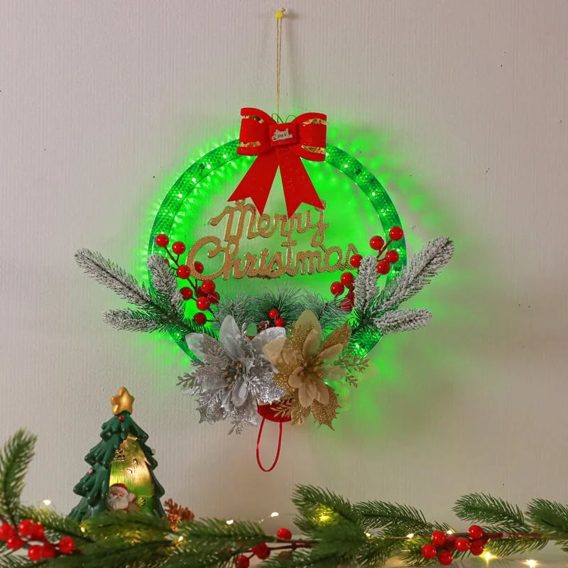 🎄New Year Sale 70% OFF🎁Christmas Wreath Decorations with LED Lights