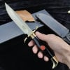 Second generation outdoor self-defense fruit eating meat barbecue straight knife