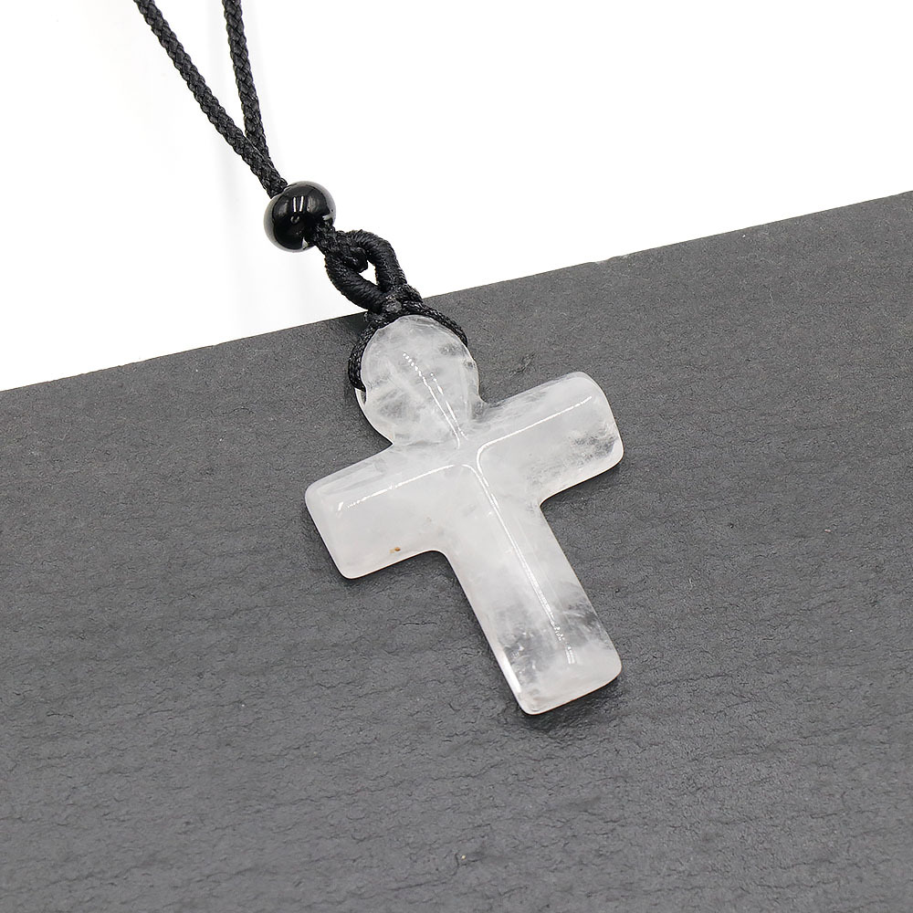 ✝️100% Handmade Natural Crystal Cross Necklace(𝐉𝐚𝐜𝐤 𝐌𝐢𝐥𝐥𝐞𝐫 𝐇𝐚𝐧𝐝𝐦𝐚𝐝𝐞®)