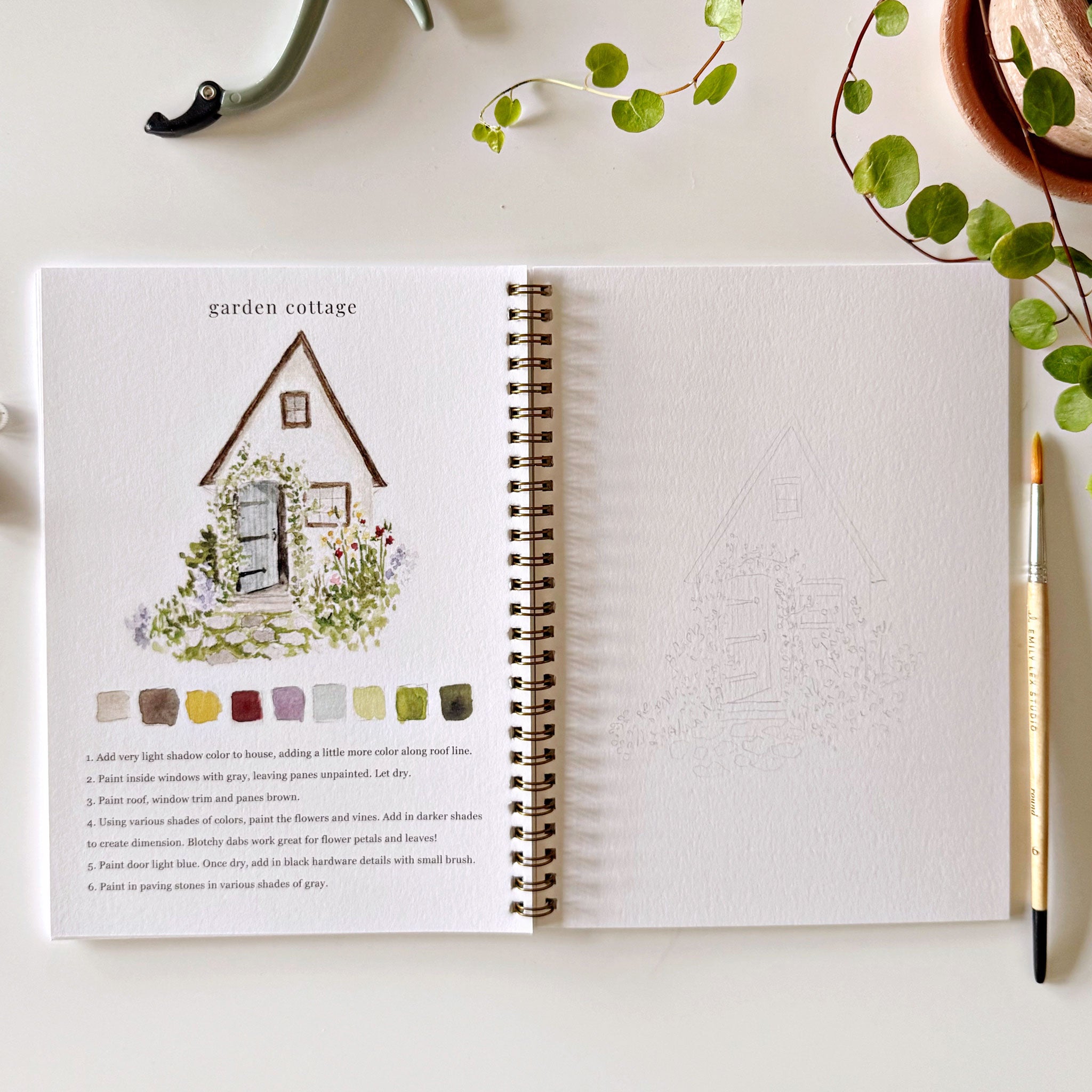 🏡Garden Watercolor Workbook