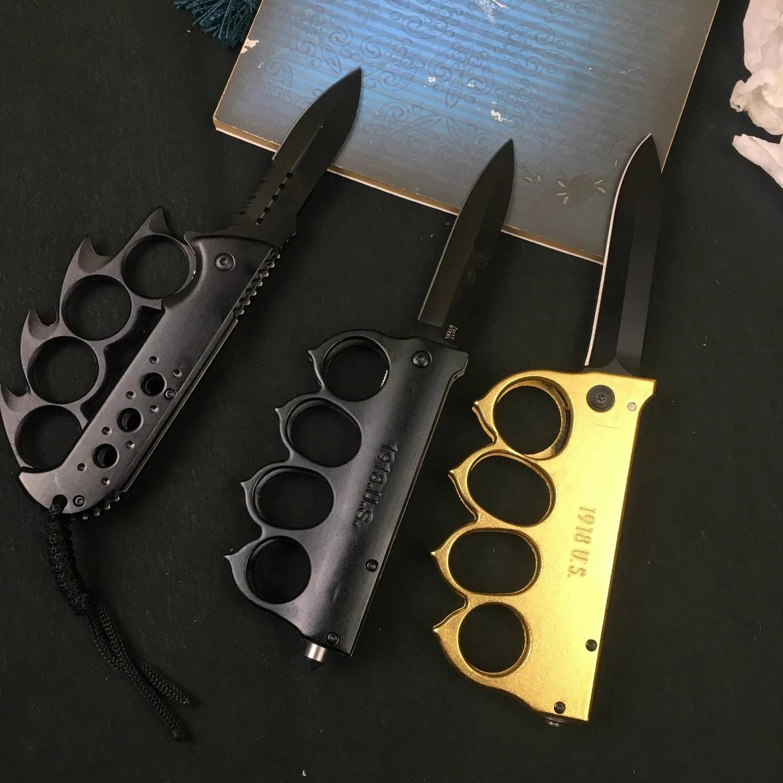 US 1918 Trench Brass Knuckle OTF