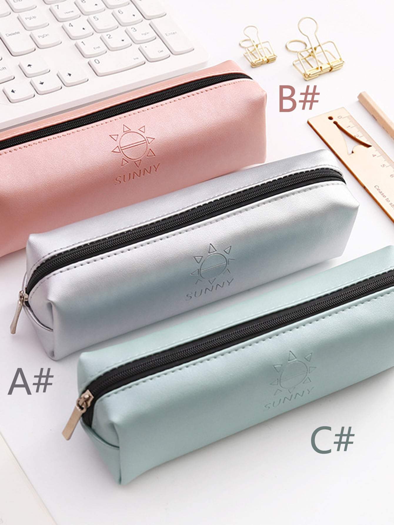 Sunny Print Zipper Pencil Case 1pc