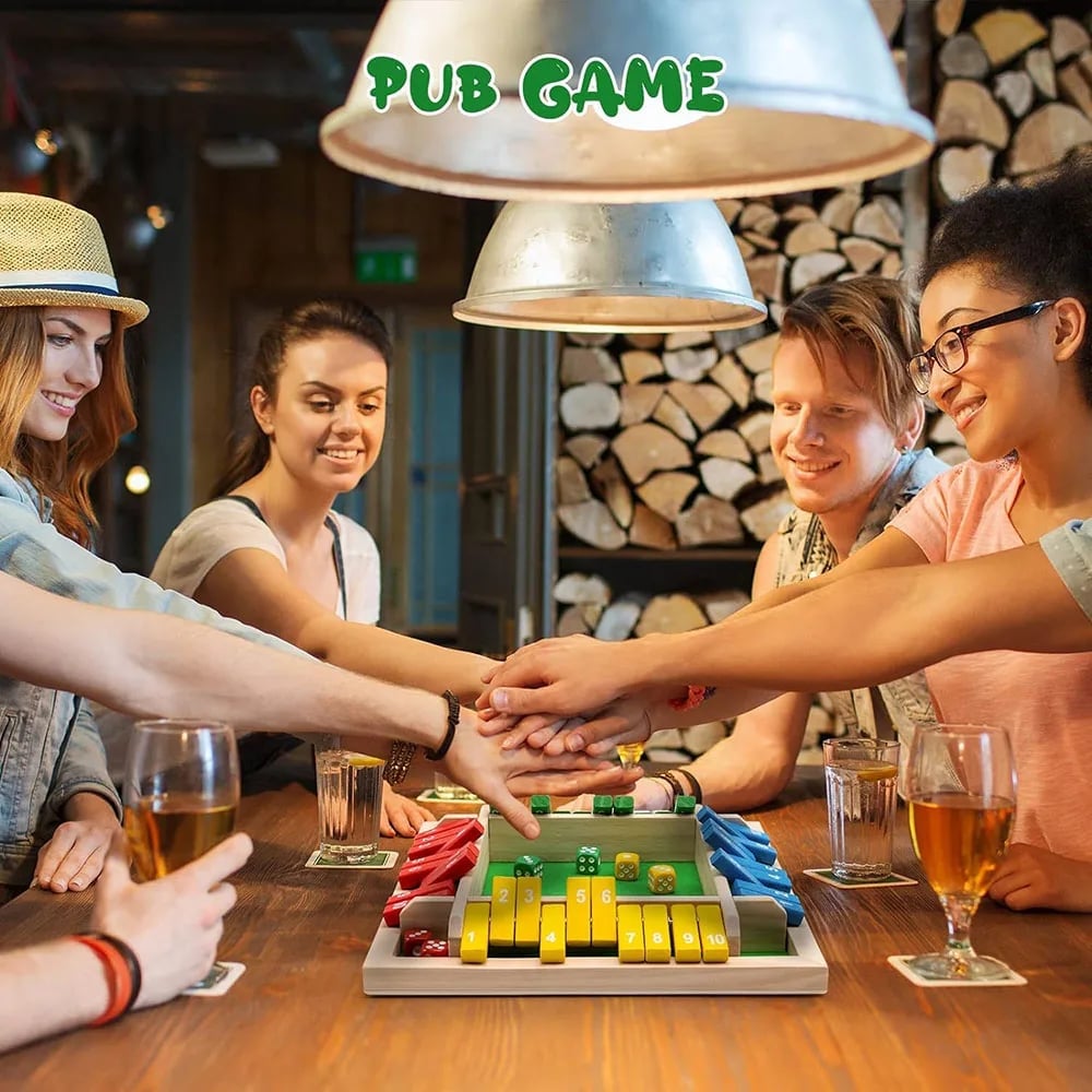 🎁TikTok Last Day Sale - 70% OFF🎁SHUT THE BOX-WOODEN DICE BOARD GAME