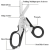 6 In 1 Emergency Rescue Foldable Shears with Strap Cutter & Glass Breaker & Oxygen Tank Wrench