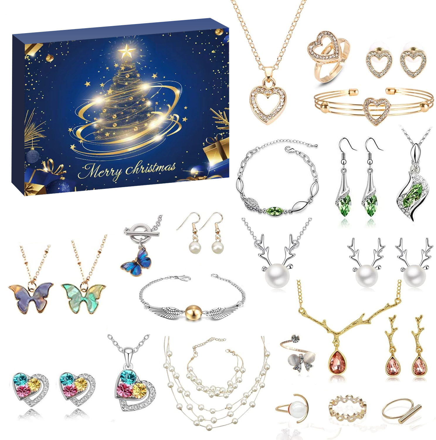 🎄TikTok Christmas Sale - 70% OFF🎄24 Pcs Mysterious Jewelry Calendar 2024