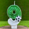 Creative football digital birthday candle