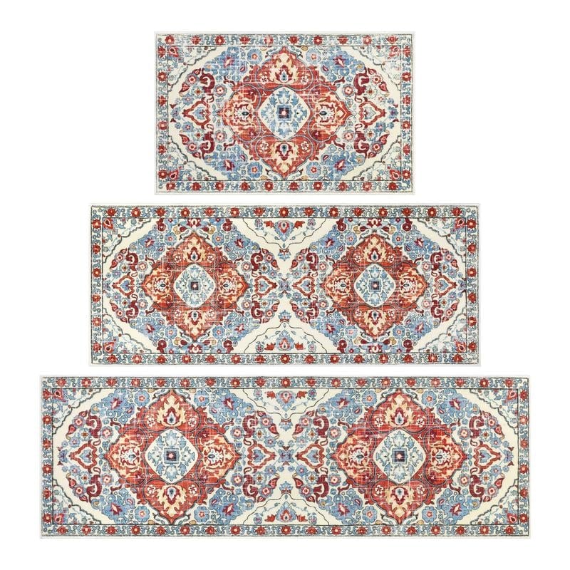 🎁TikTok Last Day Sale - 70% OFF🔥Boho Washable Kitchen Rugs Sets of 3 - Non Slip Kitchen Rugs