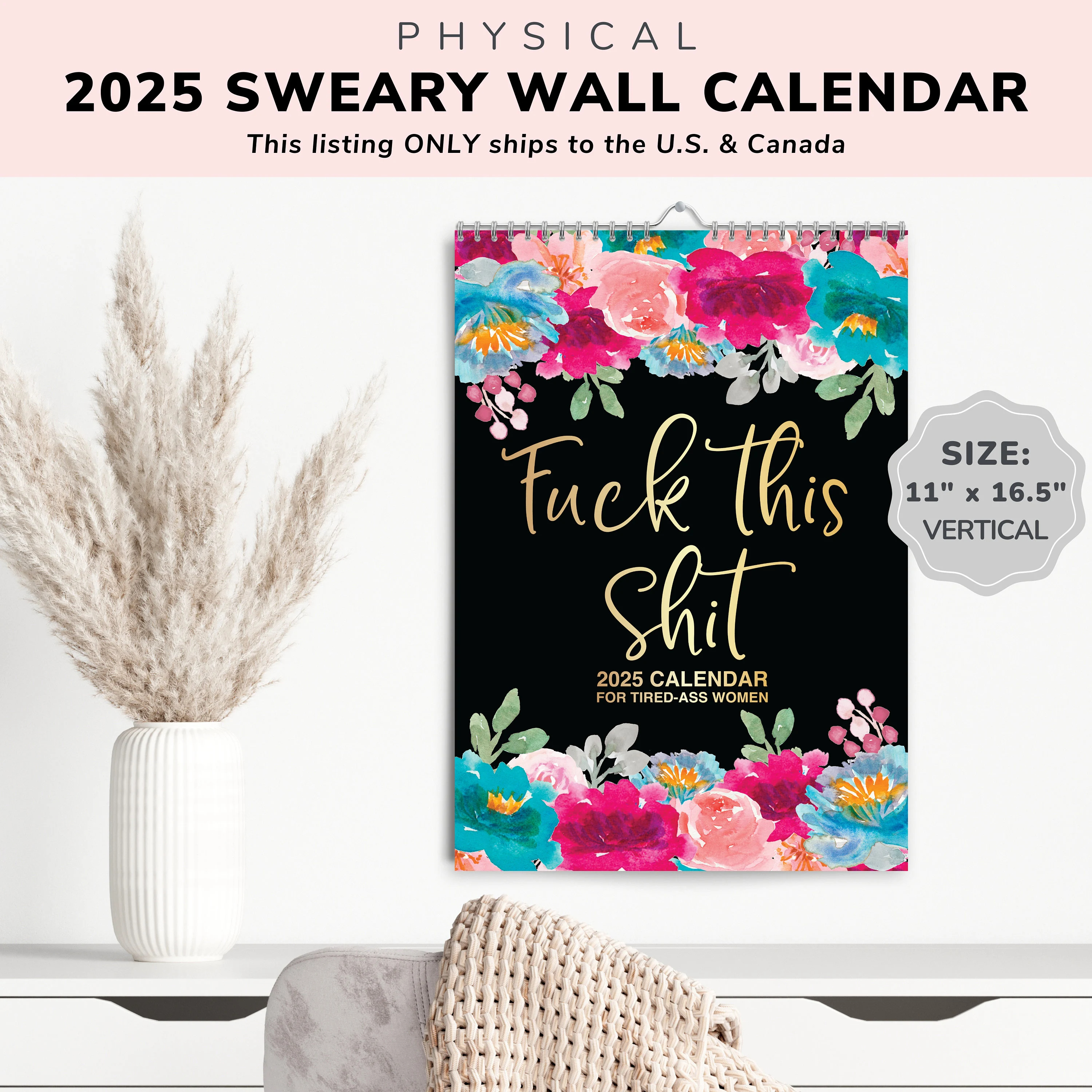 🔥Hot Sale 49% OFF - 2025 Funny Large Sweary Wall Calendar
