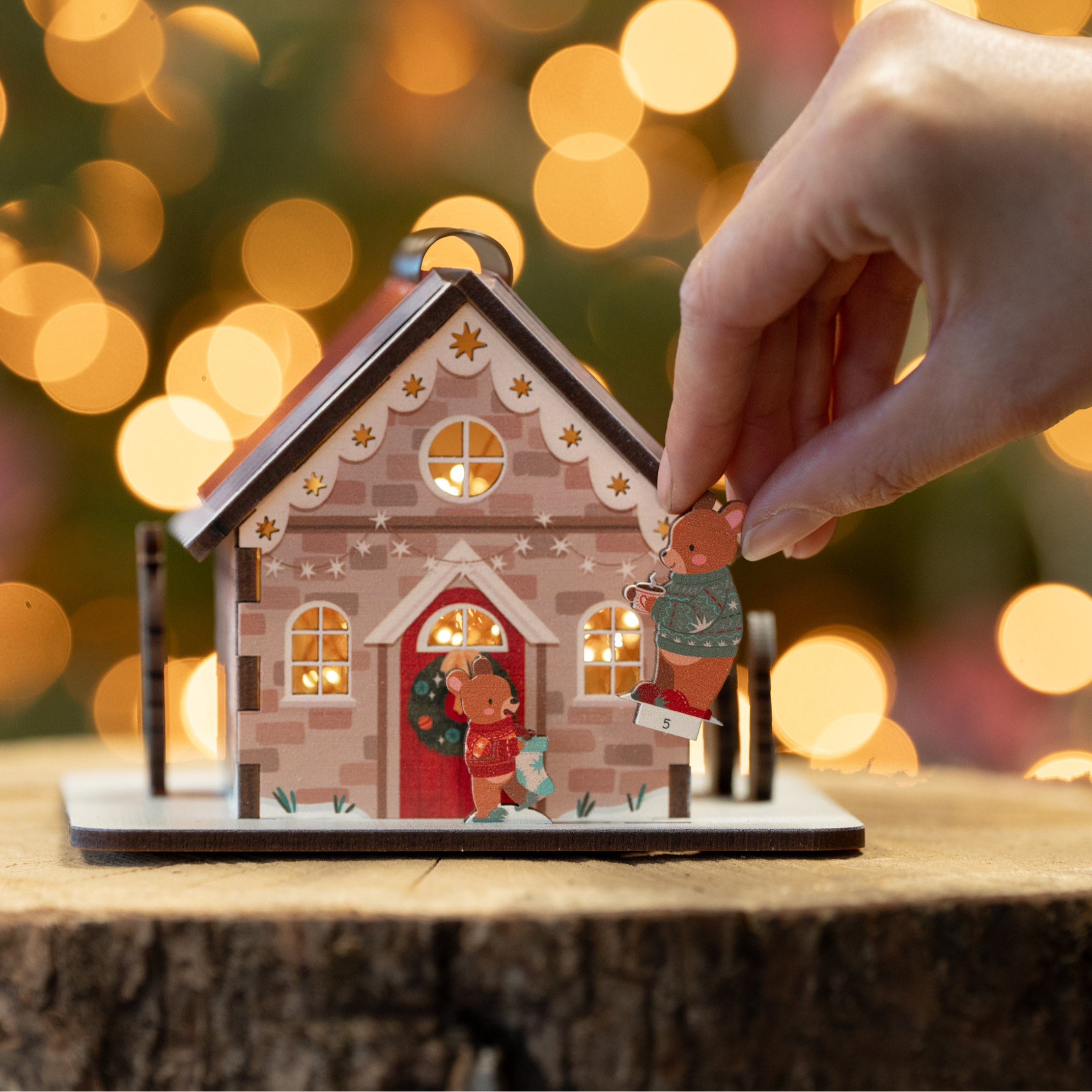 High Quality Wooden-Christmas Cottage Advent Calendar