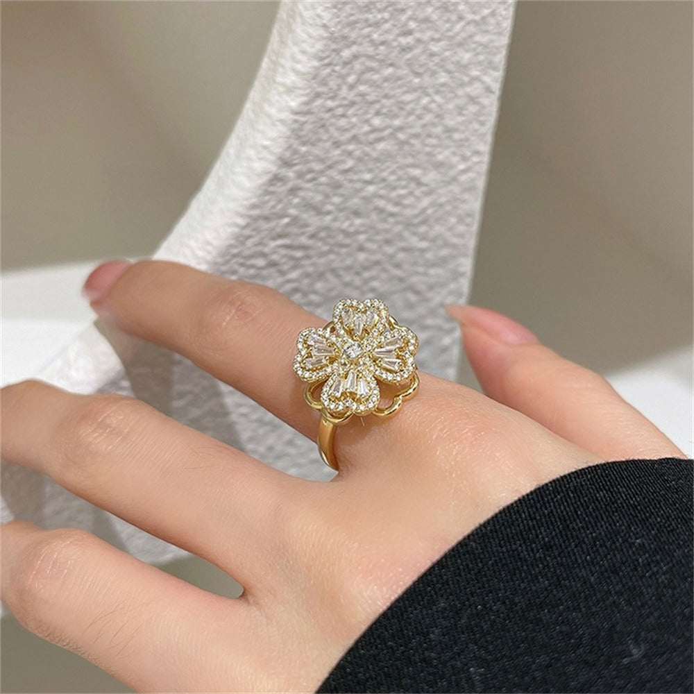 Christmas Hot Sale 48% OFF - Four-Leaf Clover Rotating Ring - Buy 2 Free Shipping